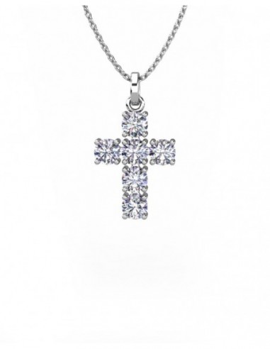COLGANTE ORO DIAMANTE 0,01 CT TOPACIO BLANCO