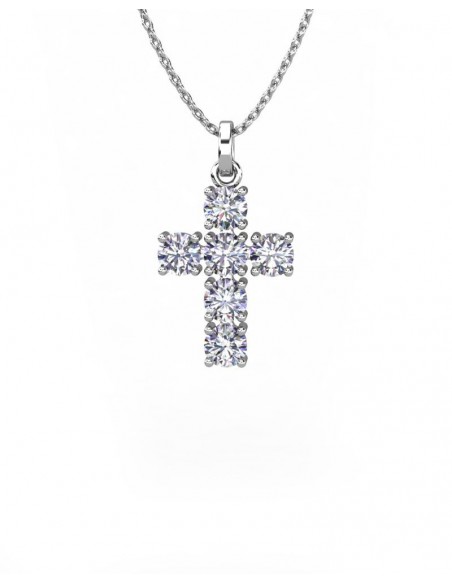 COLGANTE ORO DIAMANTE 0,01 CT TOPACIO BLANCO